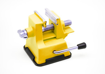 Yellow Plastic Bench Vise with Suction Cup