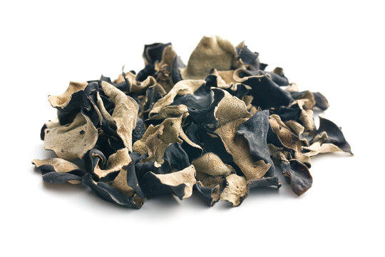 Dried Chinese Black Fungus. Jelly Ear