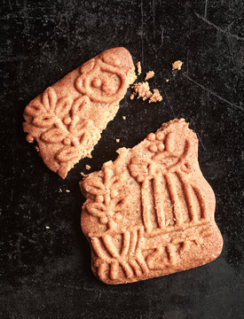 Traditional Dutch speculoos biscuit