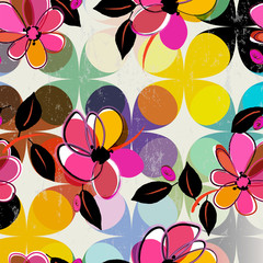 abstract floral pattern, vector format