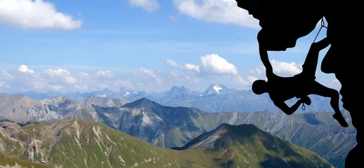 Gardinen Bergsteiger in den Alpen © VRD