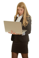 beautiful businesswoman with laptop