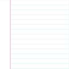 Exercise book in a ruler. Vector illustration. Background for