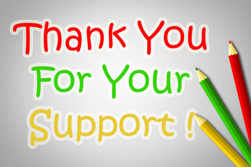 Thank You For Your Support Concept