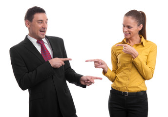 businessman and businesswoman