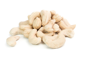 Cashew nuts  isolated on a White Background