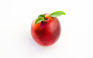 Nectarines isolated on white background