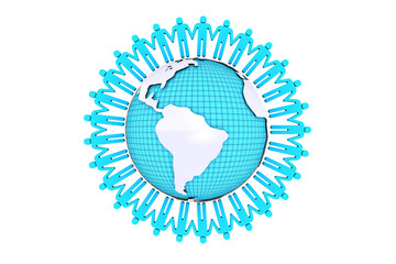 Concept for human connection around world.
