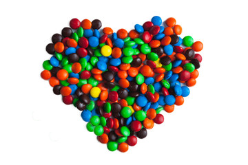 Heart-shaped candy
