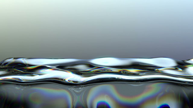 Filling the frame with oil or patrol slow motion. Alpha