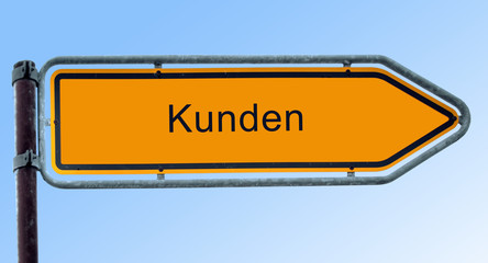 Strassenschild 6 - Kunden