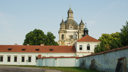 Fototapeta na wymiar Pažaislis monastery and church in Kaunas, Lithuania