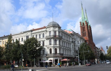 Obraz premium Kreuzung Yorckstraße/ Mehringdamm in Berlin-Kreuzberg