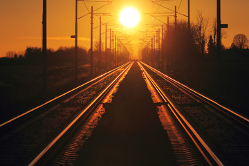Fototapeta na wymiar Train cargo in railroad