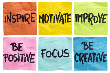 inspire, motivate, improve notes