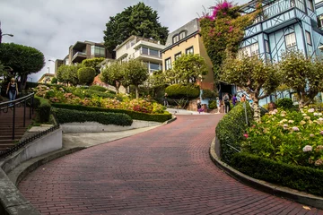 Fotobehang Lombardstraat in San Francisco © Alessio Laudando