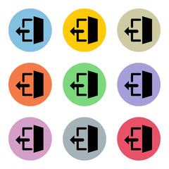 Fototapeta premium Flat Colorful Icon-Set