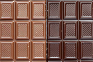 Milk and dark chocolate