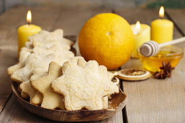 Christmas cookies in star shape