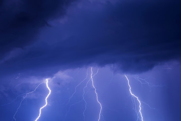 Summer thunderstorm at night