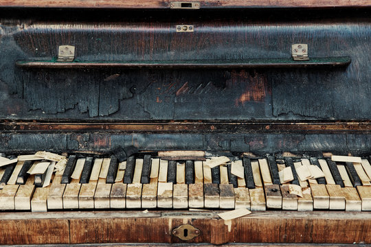 Tabouret ancien de piano - Factory Vintage