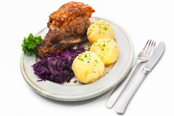 Bayerisches Essen. Schäufele