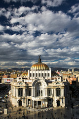 Fototapeta na wymiar Museum of fine arts in Mexico city or Palacio Del Belles Artes