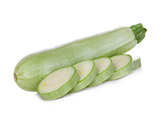 Fresh vegetable marrow isolated on white background.