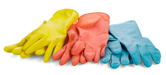 Rubber gloves.