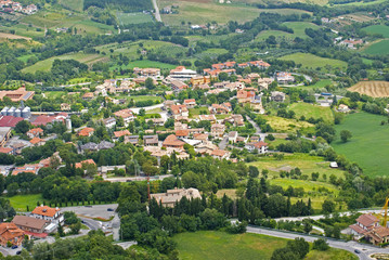 Fototapeta na wymiar The view from the mountain Titanium, San Marino.