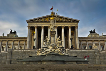 Obraz premium Austrian Parliament Building, Vienna