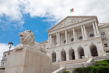 The portuguese Parliament seen in Lisbon