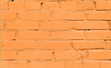 Orange Brick Wall Background