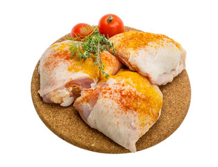 Raw chicken thigh
