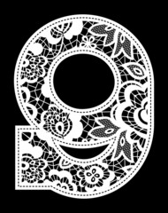 embroidery lace number 9