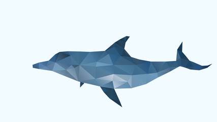 Polygon abstract illustration of dolphin