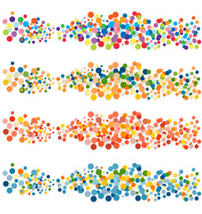 Set of abstract confetti-banners