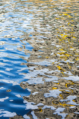 Polluted water and scum