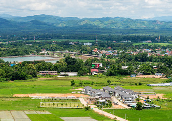 Development city in the valleys of northern Thailand.