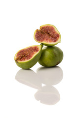 Ficus carica, fig fruit on white isolated background