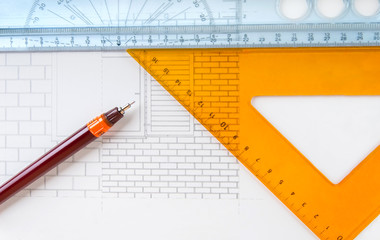 Architecture rolls architectural plans