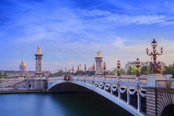 Fototapeta na wymiar The Grand Palais and Pont Alexandre III