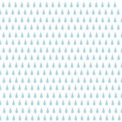 Seamless doodle pattern of raindrops