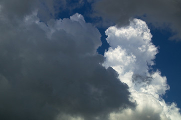 gathering storm clouds at midday