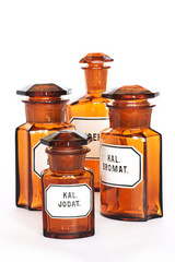 Pharmacy, glass bottle, Medicine