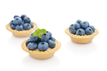 Tart with fresh blueberries