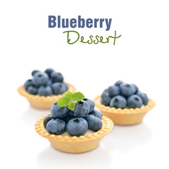 Tart with fresh blueberries