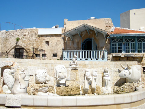 Jaffa Fountain with sculptures of zodiac signs 2011