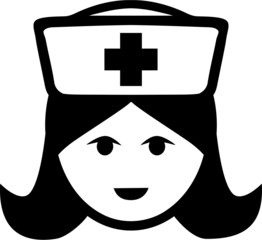 Krankenschwester Piktogramm Kopf Symbol