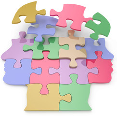 Couple man woman sex puzzle